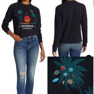 Mother The Square Morocco Graphic Charm Embellished Sweatshirt